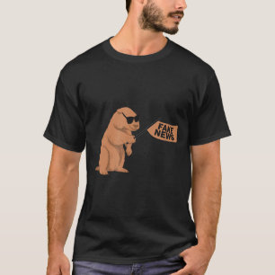 Groundhog Nepnieuws Marmot Invloedrijke Social Med T-shirt