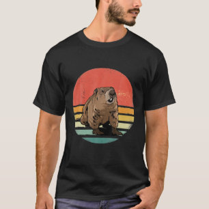 Groundhog Retro - Funny Woodchuck Groundhog Day T-shirt