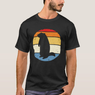 Groundhog Retro Grappige Woodchuck Groundhog Day P T-shirt