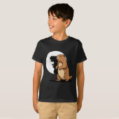 Groundhog Shadow Dinosaur Puppet Happy Groundhog D T-shirt (Voorkant volledig)