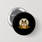 Groundhog Shadow Funny Puppet Happy Groundhog Day Ronde Button 5,7 Cm (Voorkant /achterkant)