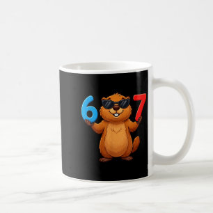 Groundhog Six Seven Drip 67 Meme Grappig 6-7 Groun Koffiemok