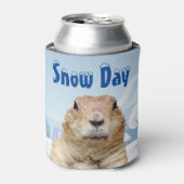 Groundhog Snow Day Blikjeskoeler (Blikje Voorkant)