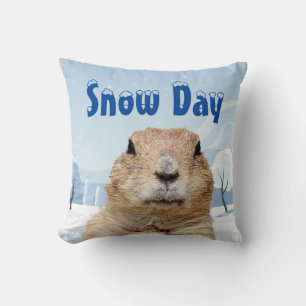 Groundhog Snow Day Kussen