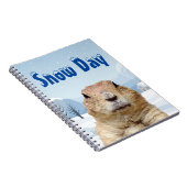 Groundhog Snow Day Notitieboek (Rechterzijde)