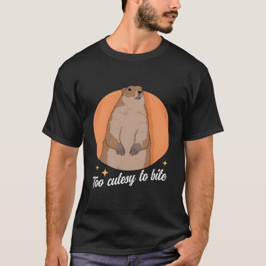Groundhog te schattig hout-shock grondhogs t-shirt (Voorkant)