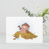 Groundhog Uitnodigingen (Staand voorkant)