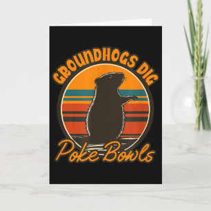 Groundhogs graven Poke-komkommers Foodie Kaart