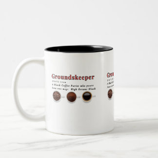 Groundskeeper - Weet dat zwarte koffie alles is wa Tweekleurige Koffiemok