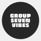 Group 7 Seven Vibes Elite Members Ronde Sticker (Voorkant)