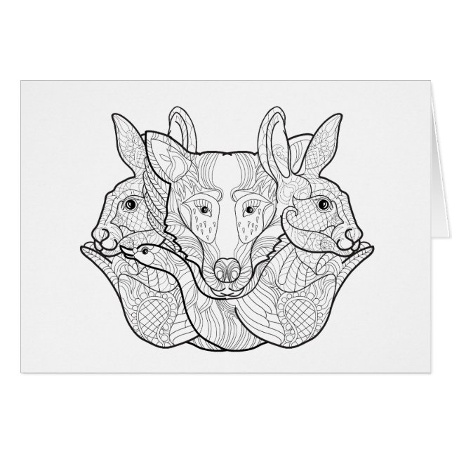Group Animal Doodle (Voorkant Horizontaal)