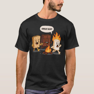 Group Hug Marshmallow Campfire Smores Camper Campi T-shirt