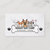 Group of Dogs | Dog Bone | Pet Care Visitekaartje (Voorkant)