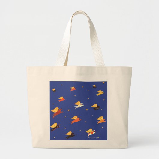 group of flying dogs-Stephen Huneck Grote Tote Bag (Voorkant)