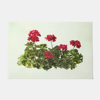 Group of Red Geraniums Deurmat