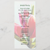 Group of Red Tulips Wedding Programme Programma (Achterkant)