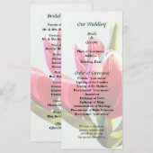 Group of Red Tulips Wedding Programme Programma (Voorkant / Achterkant)
