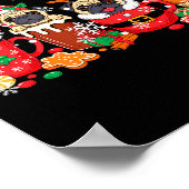 Group Santa Reindeer Pugs In Coffee C Christmas  Poster (Hoek)