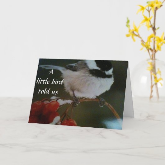 GROUP SENDS BIRD WITH BIRTHDAY WISH KAART (Gele Bloem)