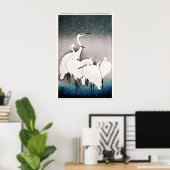 Groupe d'aigrettes Impression d'art fin japonais (Bureau à domicile)