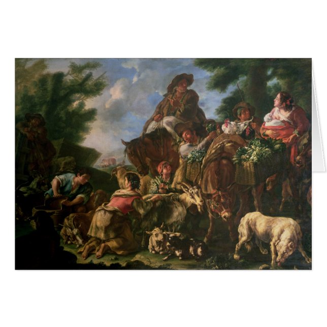 Groupe de bergers avec un cheval (Devant horizontal)