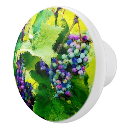groupe de bouton en céramique de raisins (Droite)