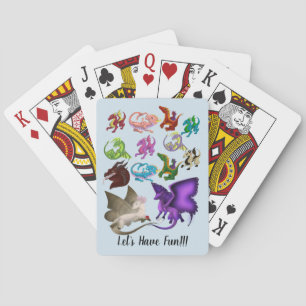 Groupe de cartes de jeu de dragons