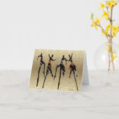Groupe de danse africain • Carte du patrimoine afr (Fleur jaune)