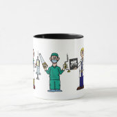 Groupe De Médecins Hommes Café Mug (Centre)