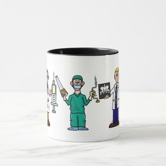 Groupe De Médecins Hommes Café Mug (Centre)