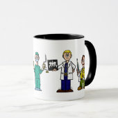 Groupe De Médecins Hommes Café Mug (Devant droit)