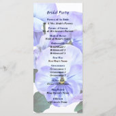 Groupe de Pansies violettes et programme de mariag (Dos)