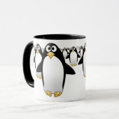Groupe de Penquins sur une tasse de café (Devant gauche)