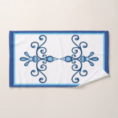 Groupe de quatre oiseaux ou inséparables bleus (Serviette à main)