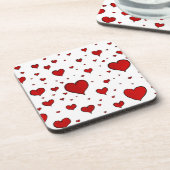 Groupe de Red Hearts Cork Dessous de verre (Côté gauche)
