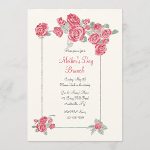 Groupe de Red Roses Invitation