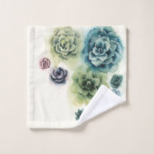 Groupe de succulents (Gant de toilette)