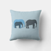 Groupe d'éléphants Coussin américain MoJo (Verso)