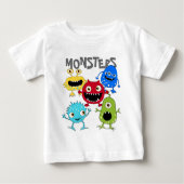 Groupe mignon de T-shirts de nourrisson de (Devant)