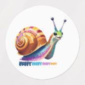 Groupe Motovationnel De 3 Stickers Snail Différent (Design 2)