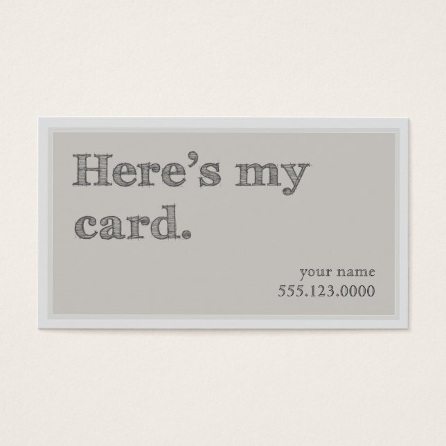 Groupe réseau cool "Here's My Card" (Devant)