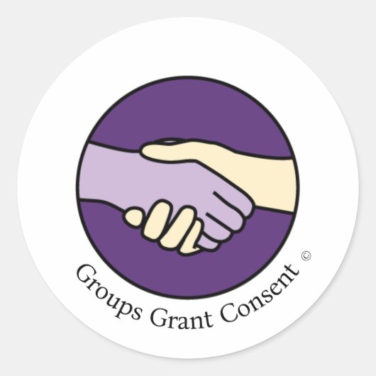 Groupes Accorder Consentement Stickers Rond (Devant)
