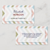 Groupon - Massage Therapist Graceful Chevron Visitekaartje (Voorkant / Achterkant)