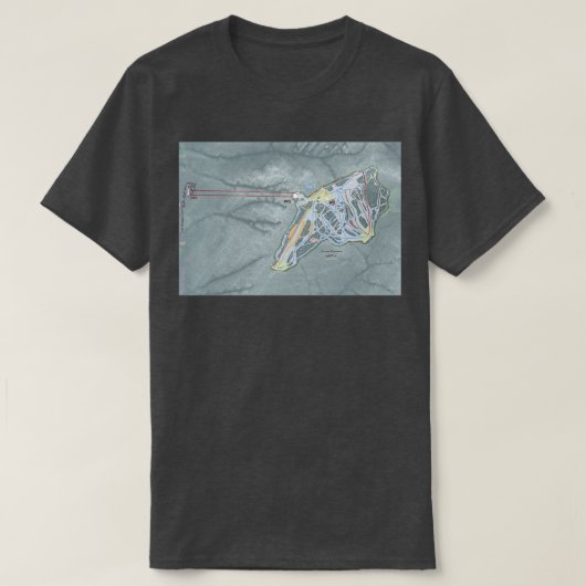 Grouse Mountain Resort Trail Map T-shirt (Design voorkant)