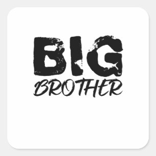 grove broerontwerp vierkante sticker