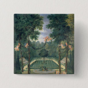 Groven van Versailles Vierkante Button 5,1 Cm