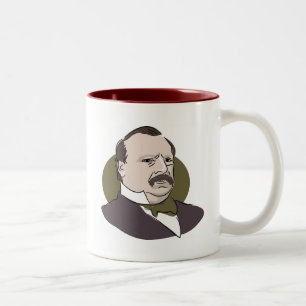 Grover Cleveland Tweekleurige Koffiemok