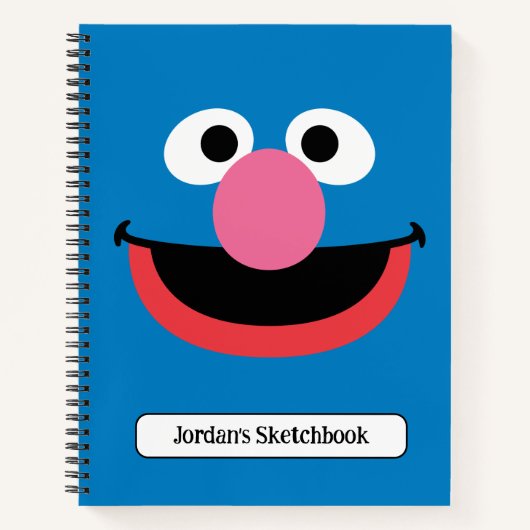 Grover Face Art Tekening Notitieboek (Voorkant)