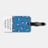 Grover Fluffy Face Patroon Bagagelabel (Achterkant horizontaal)