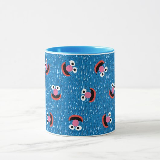 Grover Furry Face Pattern Mok (Midden)